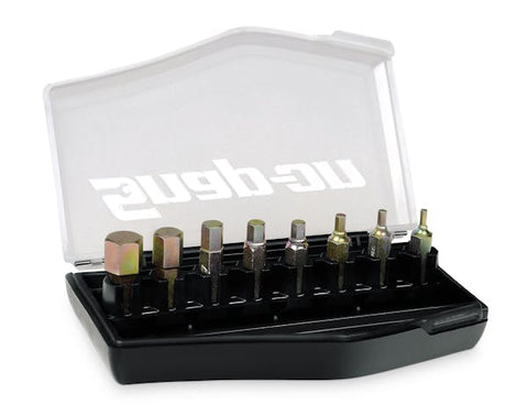 Juego de puntas de destornillador hexagonales métricas de 8 piezas (estuche negro)