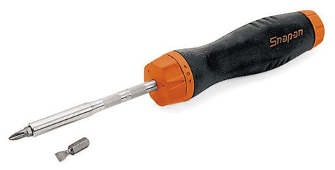 Destornillador estándar con trinquete y agarre suave (naranja)