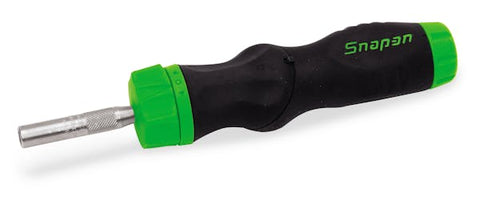 Destornillador de agarre suave con trinquete y cinco posiciones (verde)