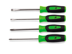 Juego de destornilladores combinados con punta pequeña Instinct® Soft Grip de 4 piezas (verde)