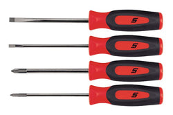 Juego de destornilladores combinados con punta pequeña Instinct® Soft Grip de 4 piezas (rojo)