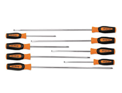 Juego de destornilladores de gabinete combinados extralargos de agarre suave Instinct® de 8 piezas (naranja)