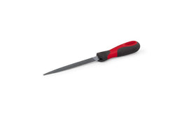 Lima triangular de corte bastardo con mango ergonómico de 6" (roja)