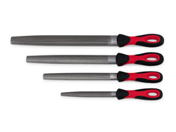 Juego de limas semicirculares Comfort Grip de 4 piezas