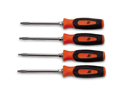 Juego de destornilladores de punta pequeña TORX® Instinct® de agarre suave de 4 piezas (naranja)