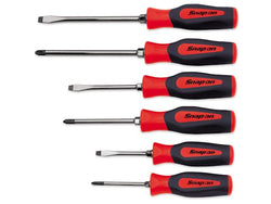 Juego de destornilladores estándar de agarre duro combinado Instinct® de 6 piezas (rojo)