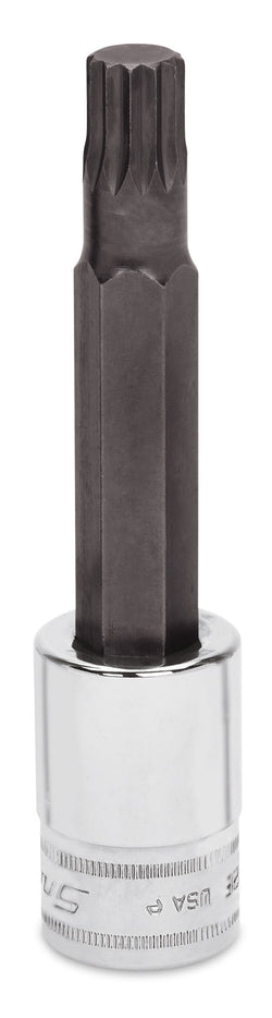 Llave de vaso con punta cuadrada triple estándar, métrica, con accionamiento de 1/2", 12 mm