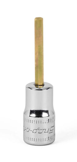 Destornillador de vaso con punta hexagonal estándar de 3 mm, métrico, con accionamiento de 1/4"