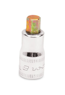 Destornillador de vaso con punta hexagonal rechoncha de 3 mm, métrico, con accionamiento de 1/4"