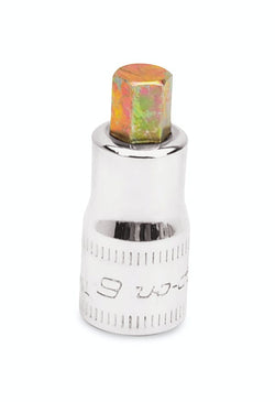 Destornillador de vaso con punta hexagonal rechoncha de 6 mm, métrico, con accionamiento de 1/4"