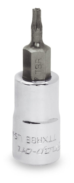 Dado con punta a prueba de manipulaciones TORX® T8 con impulsión de 1/4"