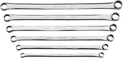 Juego de llaves de caja con acodada de 0° y alto rendimiento métricas Flank Drive® de 12 puntas, 6 piezas (10–20 mm)