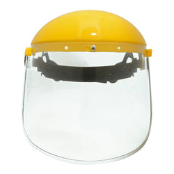 Protector facial con mica de policarbonato y ajuste de suspensión de matraca