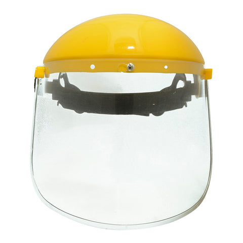 Protector facial con mica de policarbonato y ajuste de suspensión de matraca