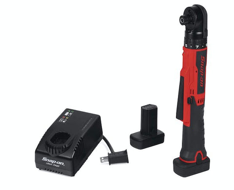 Kit de destornillador inalámbrico de ángulo recto de microlitio de 14,4 V y 1/4" (rojo)