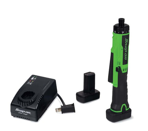 Kit de destornillador en línea inalámbrico de microlitio de 14,4 V (verde)