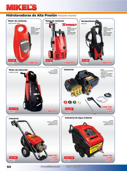HIDROLAVADORA ALTA PRESION INDUSTRIAL 1500 PSI/ 2HP 220V