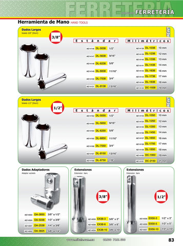 Adaptador Dado 3/8 A 1/2 Pulgadas – ELECTROIMPORTA