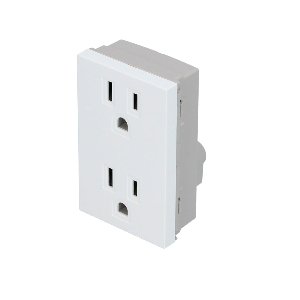 Duplex outlet 1/1, Premium line, white – HEMUSA