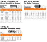 SCKT 1/4" SQ DR 8MM HEX 22.1MM OAL (1)