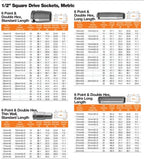 SCKT 1/2" SQ DR 12MM DBL HEX 38.1MM OAL (1)