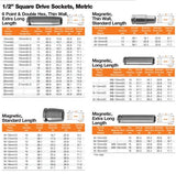 SCKT 1/2" SQ DR 21MM HEX 88.9MM OAL (1)