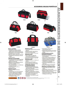 Bolsa de mano para herramientas eléctricas (roja)