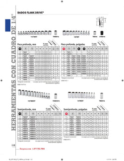 Dado plano SAE Flank Drive® de 3/16" y 6 puntas con cuadro de 1/4"