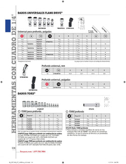 Dado universal poco profundo SAE de 7/332" con 12 puntas y cuadro de 1/4"