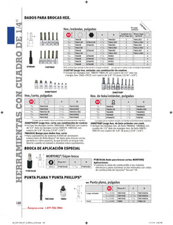 Broca de destornillador hexagonal de bola estándar de 7/32"