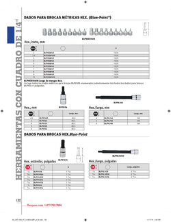 Dado con punta hexagonal estándar SAE de 5/16" con accionamiento de 1/4" (Blue-Point®)
