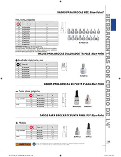 Dado con punta hexagonal corta de 5/64" SAE con impulsión de 1/4" (Blue-Point®)