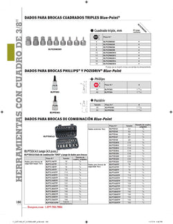 Destornillador de vaso estándar PHILLIPS® n.° 4 con cuadro de 3/8" (Blue-Point®)