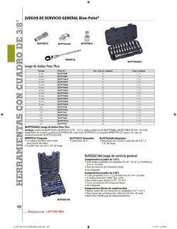 Dado SAE Pass-Thru® de 9/16" con accionamiento de 3/8" (Blue-Point®)