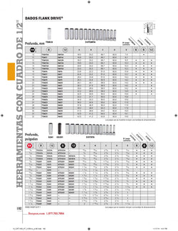 Dado profundo Flank Drive® de 1-1/16" SAE de 6 puntos con impulsión de 1/2"