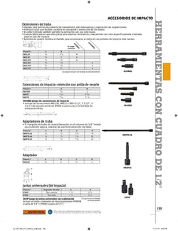 Extensión de impacto con anillo elástico de 11-1/4" con accionamiento de 1/2"