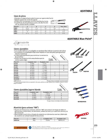 Llave ajustable de 15" (Blue-Point®)