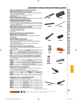 Dado de punta de destornillador magnético con accionamiento de 3/8"