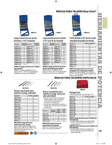 Broca de longitud para máquina para tornillos con vástago hexagonal de 5/32"