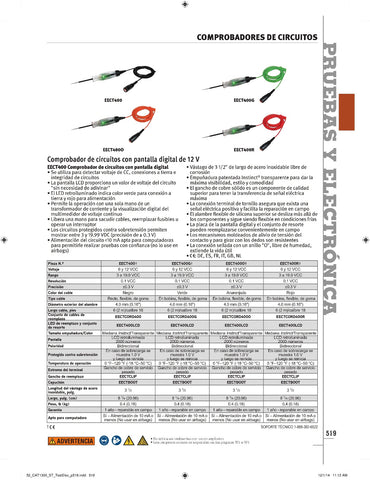 Probador de circuito con pantalla digital de 12 V CC (transparente)