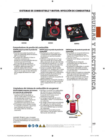 Juego de prueba de presión de combustible Ford® Power Stroke®