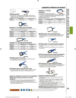 Abrazadera en C para soldadura de alta visibilidad (Blue-Point®)