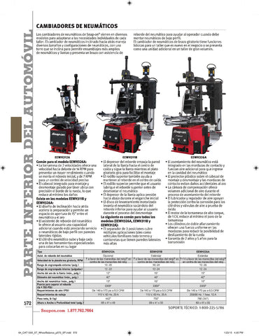 Cambiador de neumáticos con brazo oscilante