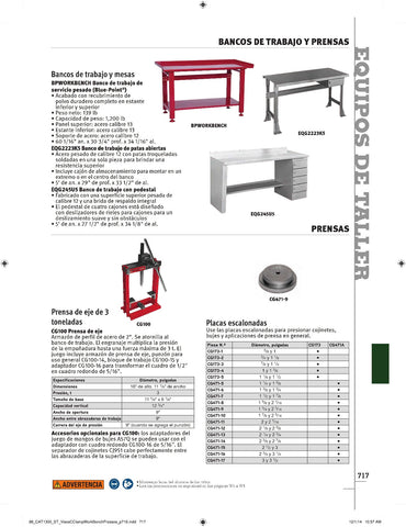 Banco de trabajo con pedestal