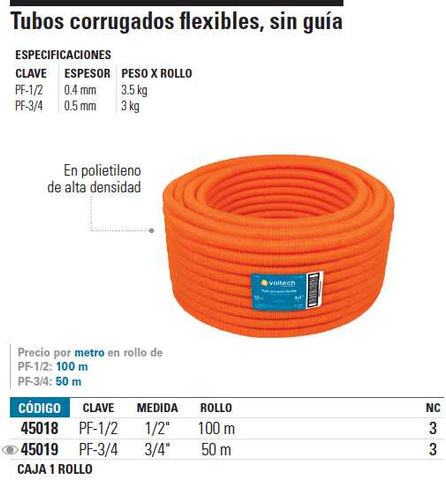  IIVVERR - Tubo de tubo corrugado flexible para tubería de  tubería (diámetro de 1/2 pulgada, tubo flexible de tubo de tubo de tubería  Tubería 14M 46) : Todo lo demás