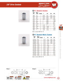 3/8" Drive 6 Point Standard Socket - 1/4"
