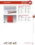 1/2" Drive 7 Piece Set - Hex Bit Socket w/Standard Bit, 1/4" - 5/8"