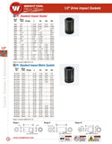1/2" Drive 12 Point Standard Impact Socket - 9/16"