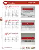 3/4" Drive 19 Piece Set - 12 Point Standard Socket, 7/8" - 2"