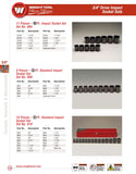 3/4" Drive 11 Piece Set - 12 Point Standard Impact Socket, 1-5/16" to 2"